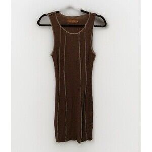 Beige Botany Chocolate Brown Size Medium Lightweight Dress‎ Tank